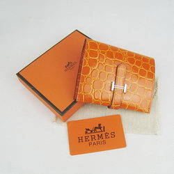 Cheap Replica Hermes Orange Crocodile Veins Wallet H006 - Click Image to Close